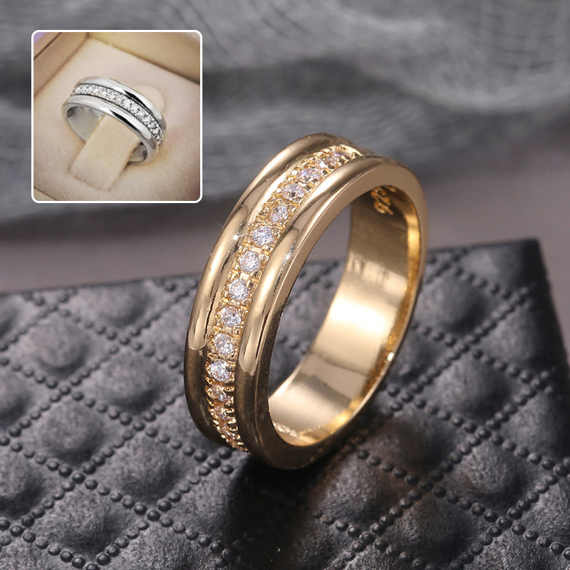 Bague en strass argenté dorés, plaquées cuivre