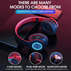 Wireless Bluetooth Headphone with Colorful Lights-3