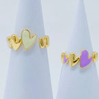 Bague Ouverte Cœur Tendre