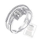 Bague anti-anxiété argenté sterling OOOPEL