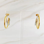 Boucles d'Oreilles Hoop Bicolores