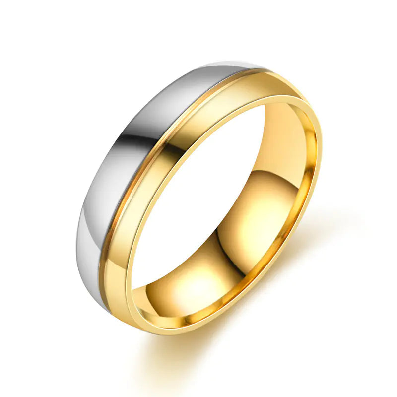 Bagues de couple acier inoxydable incrustées de diamants