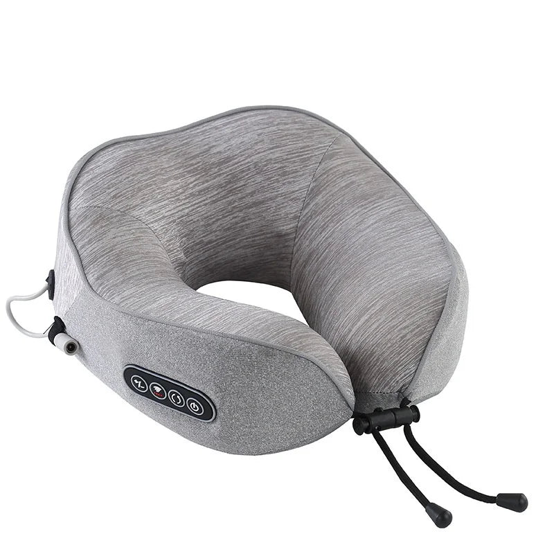 U-Shaped Shiatsu Neck Massager Silk Cervical Spine Kneading Massage Pillow for Car & Home Use Cross-Border Heating Head