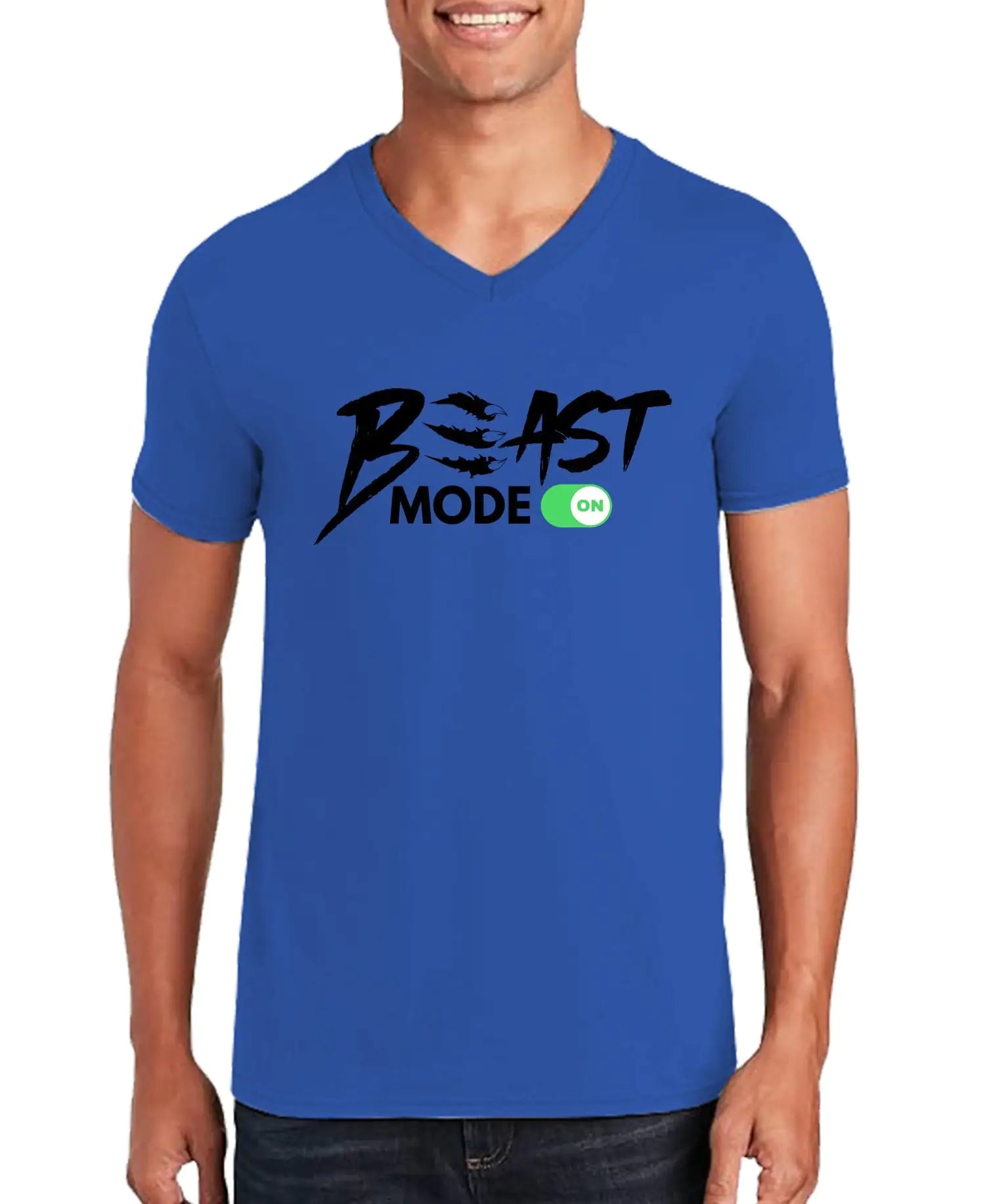 Beast Mode On Men’s  V-Neck T-shirt
