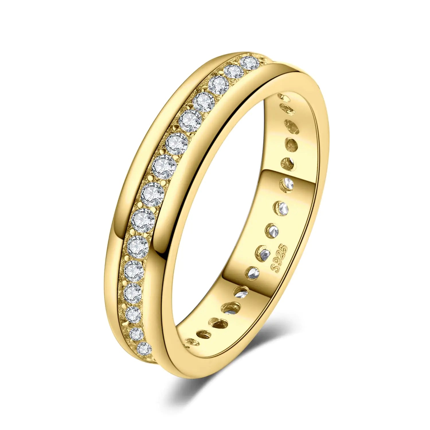 Alliances plaqué or jaune 14 carats