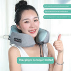 U-Shaped Shiatsu Neck Massager Silk Cervical Spine Kneading Massage Pillow for Car & Home Use Cross-Border Heating Head