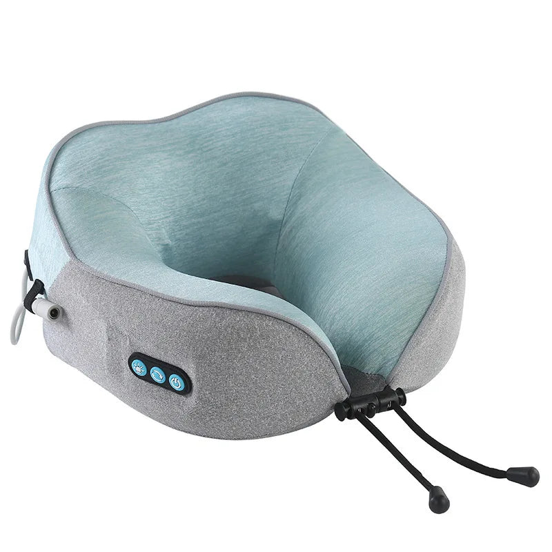 U-Shaped Shiatsu Neck Massager Silk Cervical Spine Kneading Massage Pillow for Car & Home Use Cross-Border Heating Head