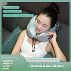 U-Shaped Shiatsu Neck Massager Silk Cervical Spine Kneading Massage Pillow for Car & Home Use Cross-Border Heating Head
