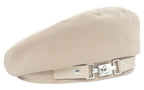 Women French Beret Cap Cotton Fashion Solid Beret Hat Breathable Comfortable Beret Cap Classic Stylish Beret Cap with Buckle Front Beige