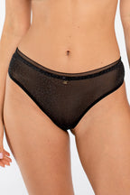 Semi-Sheer Tulle Thong Panty Samanta Leo-0
