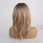 Long Golden Gradient Female Wig-1
