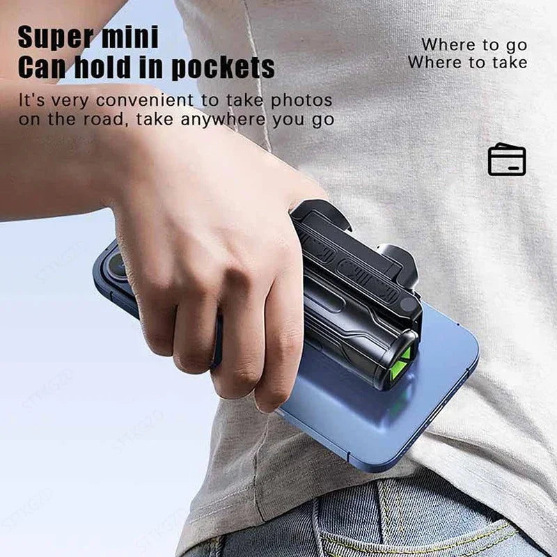 Super Mini Selfie Stick Portable Phone Holder Shooting Aid Versatile Integrated Design Bluetooth Remote For Live Broadcas