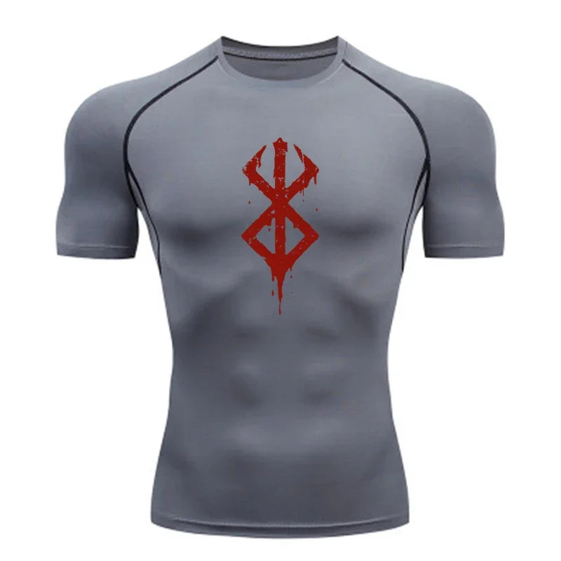 Men's Tops Gym T-shirt Running Fitness Tight Sportswear Short Sleeve Summer Breathable Sports T-shirt