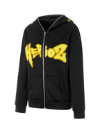 Women s Hooded Sweatshirt Jacket Cartoon Letter Star Pattern Full Zip Up Fall Coat Streetwear