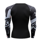 Gym Tight Tops Men's O-Neck Tees Quick Dry Compression Sports Long-Sleeved Fitness Wear Spring And Autumn Casual Running T-shirt