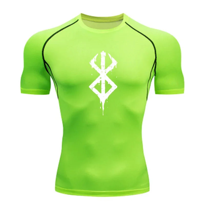 Men's Tops Gym T-shirt Running Fitness Tight Sportswear Short Sleeve Summer Breathable Sports T-shirt