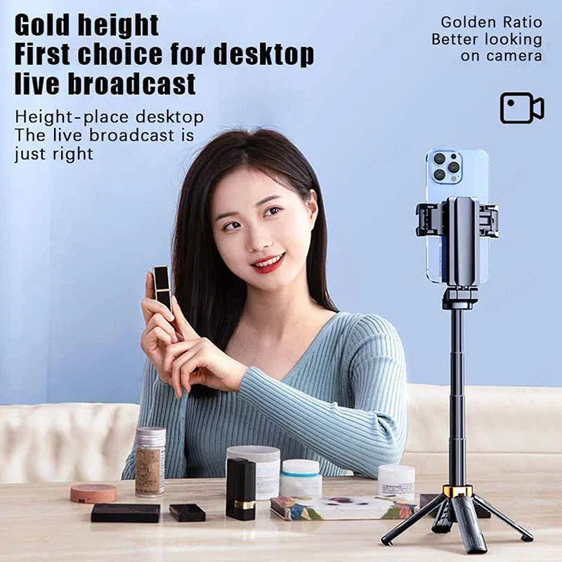 Super Mini Selfie Stick Portable Phone Holder Shooting Aid Versatile Integrated Design Bluetooth Remote For Live Broadcas