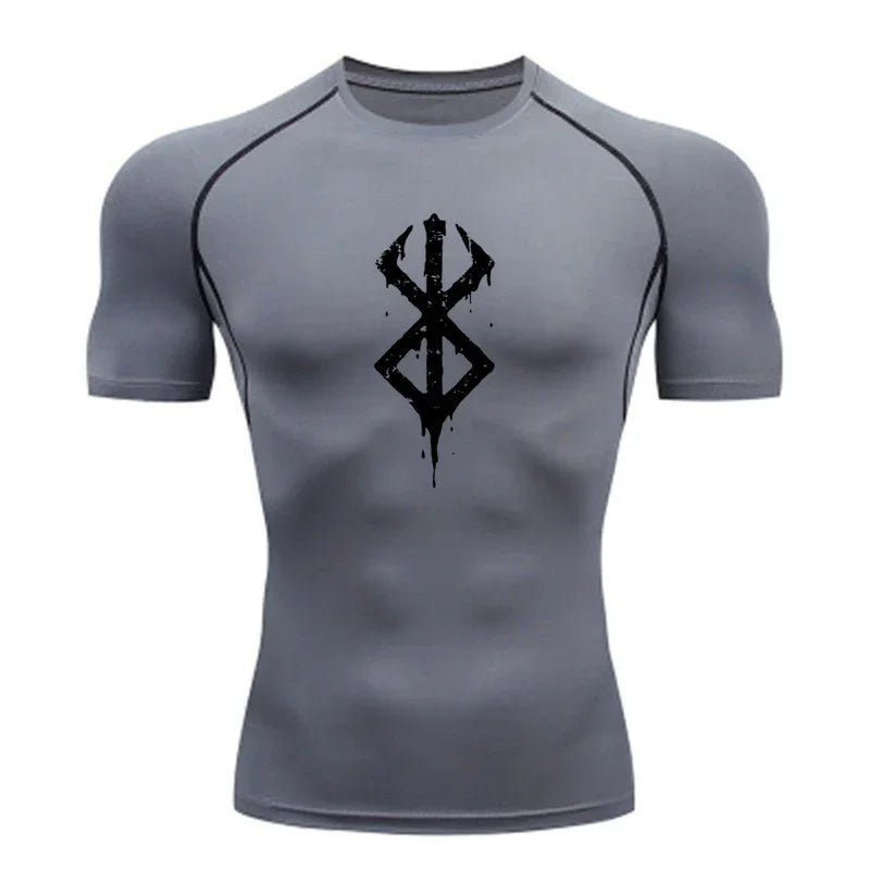 Men's Tops Gym T-shirt Running Fitness Tight Sportswear Short Sleeve Summer Breathable Sports T-shirt