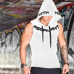 Men Tank Tops Gym Clothing Fitness Sleeveless hoodies Vests Cotton Singlets Men Joggers vest Bodybuilding casual Clothing