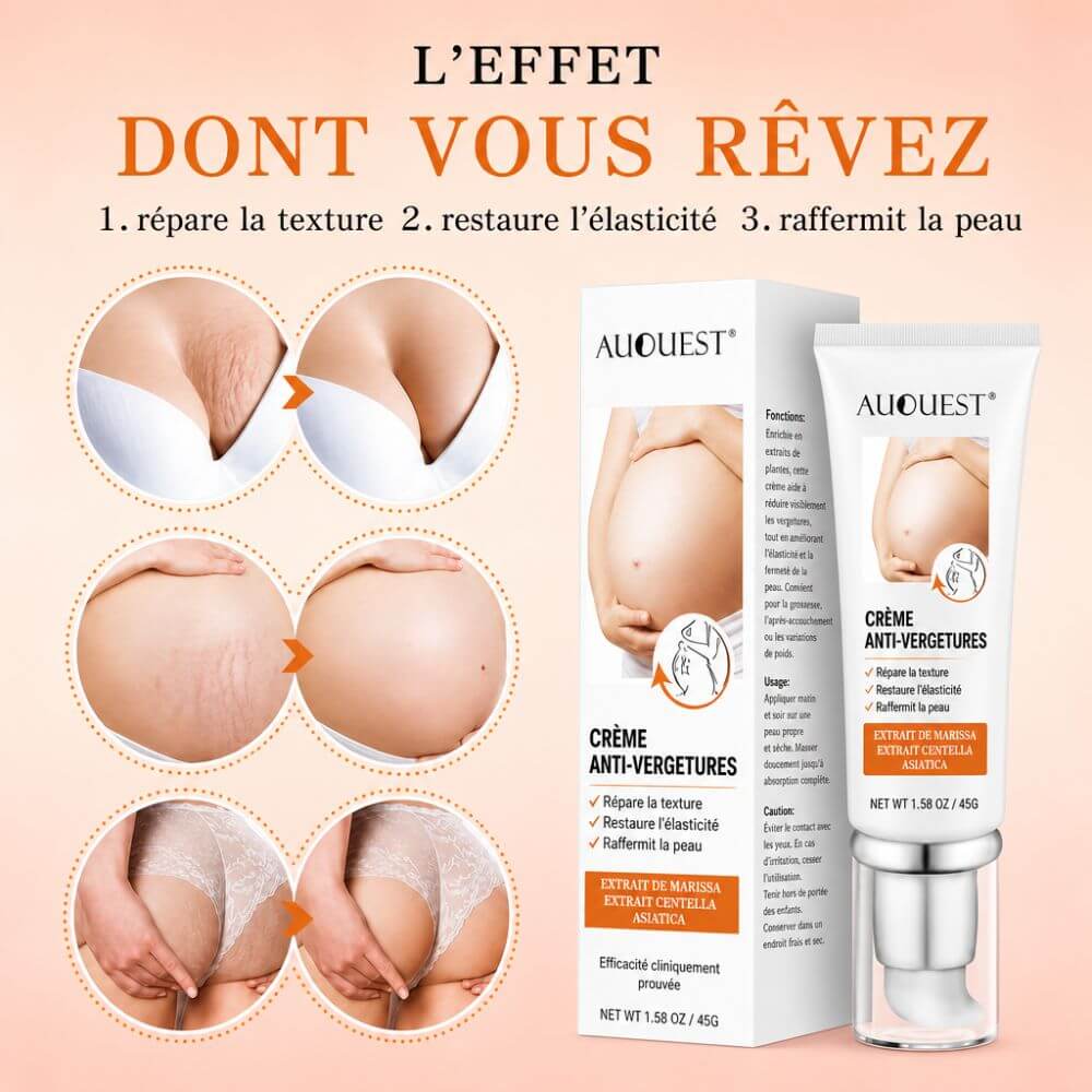 Crème réparatrice cicatrices vergetures