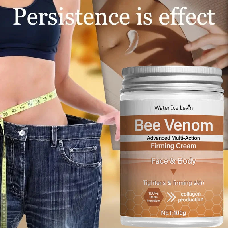 Bee Venom Firming Abdominal Cream - Plant-Based, Moisturizing and Moisturizing Contains Hyaluronic Acid Suitable for All Skin Types, Gentle for Sensitive Skin, Turmeric Skin Care