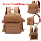 9L Tactical Sport Backpack Bug Out Bag Khaki-2