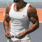Men's Summer Tank Top 2025 Sleeveless Square Collar Gym Exercise T-Shirt Breathable Comfortable Casual Sports Vest for Men