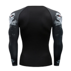 Gym Tight Tops Men's O-Neck Tees Quick Dry Compression Sports Long-Sleeved Fitness Wear Spring And Autumn Casual Running T-shirt