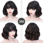 Short Curly Hair Wig Set for Women-1