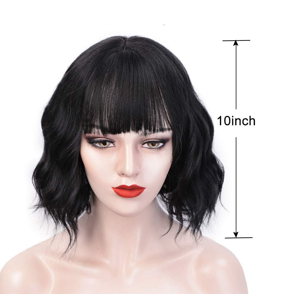 Short Curly Hair Wig Set for Women-2