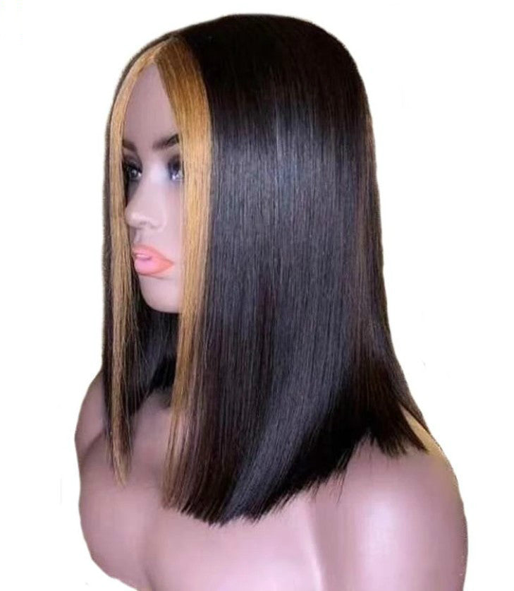 Short Straight Human Hair Wig-1
