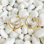Boucles d'Oreilles Hoop Bicolores