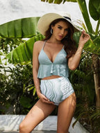 Nouveau Maillot de Bain de Maternité Fendu Imprimé pour Femmes