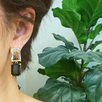 Boucles d'Oreilles Princess à Double Joyaux