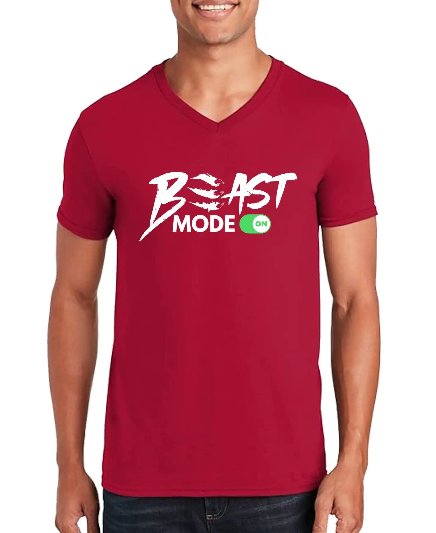 Beast Mode On Men’s  V-Neck T-shirt