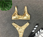 Women's Gold Foil Swimsuit Collection
