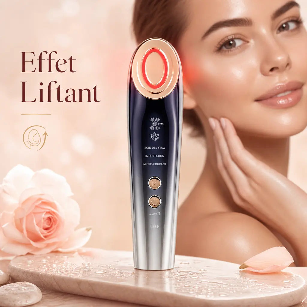 Appareil Lifting Facial Microcourant RF – Lumière Rouge Anti-Âge