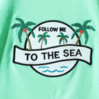 Ensemble T-shirt et Short brodés style plage