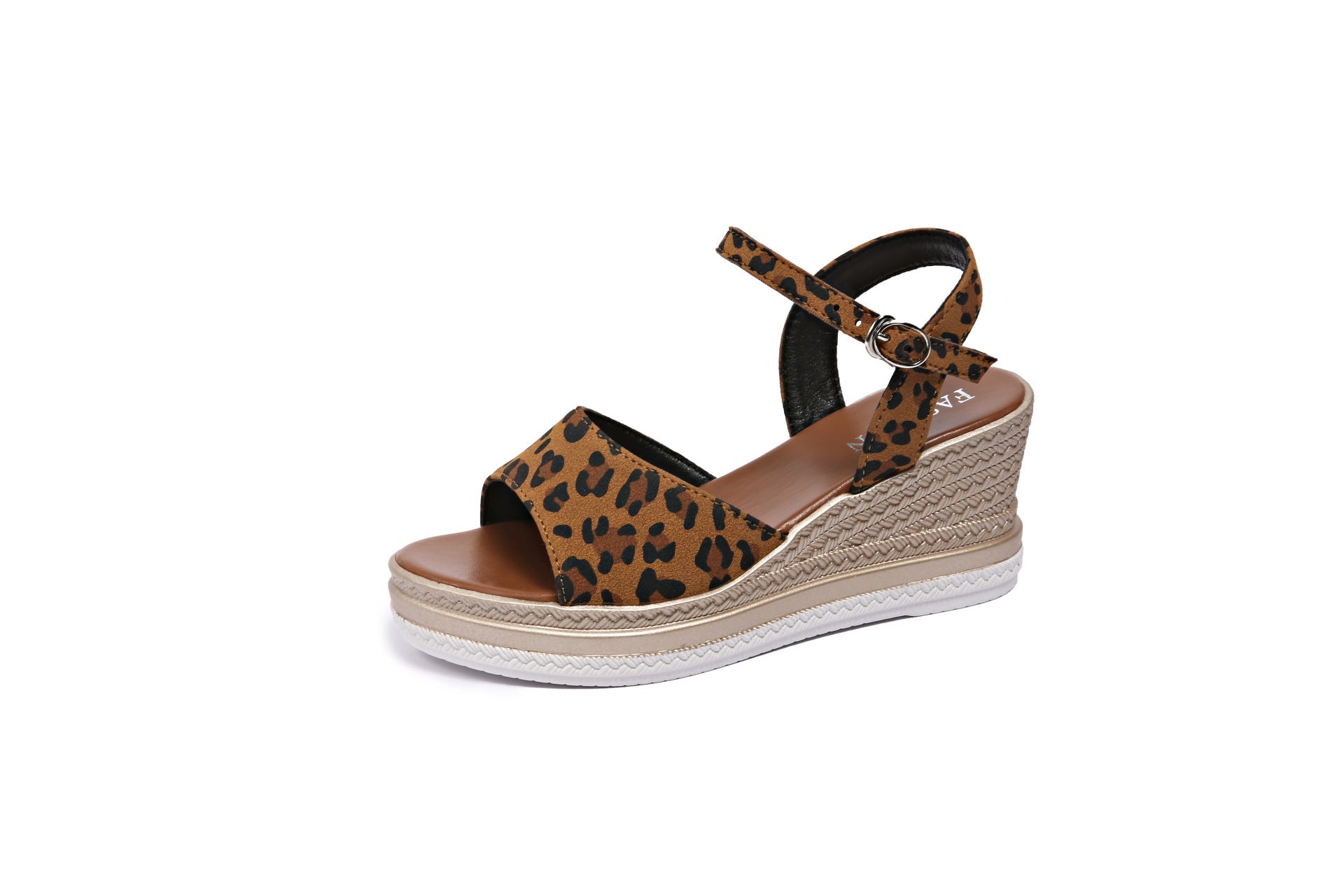 Wedge Leopard Print Large Size Shoes