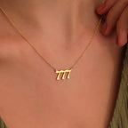 444 666 777 Angel Number Necklace Devil Angel 999 222 111 Necklace for Women Collares Chain Stainless Steel Minimalist Jewelry