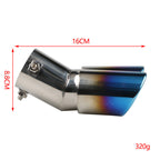 Automobile Universal Tail Double Muffler Stainless Steel Exhaust Pipe