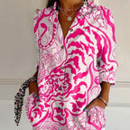 European And American Style Fashion Drop-shoulder Sleeve Women's Long-sleeved Blouse