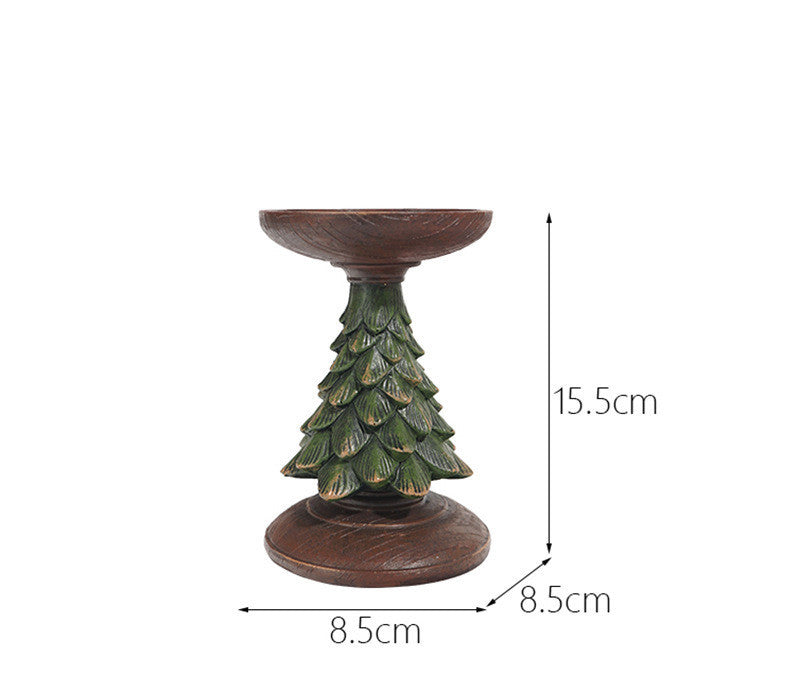 Bougeoir en résine et bois