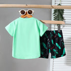 Ensemble T-shirt et Short brodés style plage