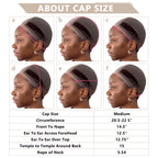 Wig Cap with Grip Band for Keeping Wigs in Place, More Full Cap-Wide Transparent Lace for Lace Front Wigs
