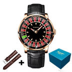 2024 New NH35 Automatic Mechanical Wristwatches Las Vegas Roulette INDU Watch Diamond Luminous ointer Jacob & Co Montre Homme