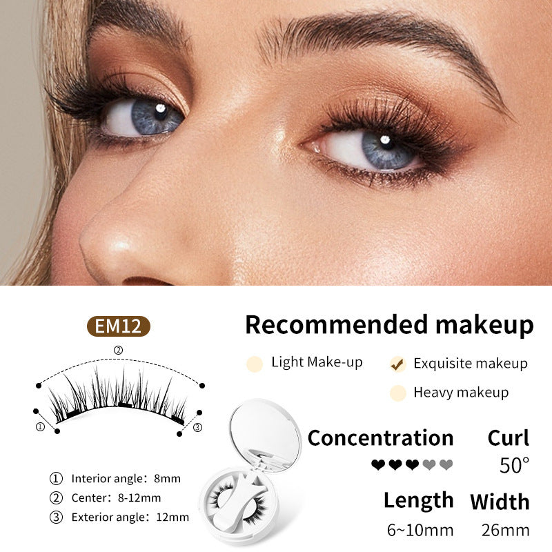 Faux cils avec box magnétique