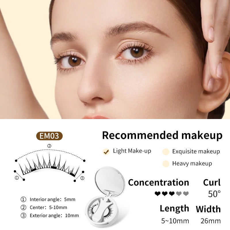 Faux cils avec box magnétique