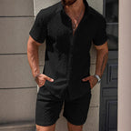 Men's Shirt Casual Loose Short Sleeves Shorts