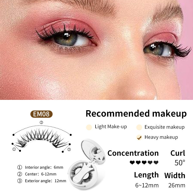 Faux cils avec box magnétique